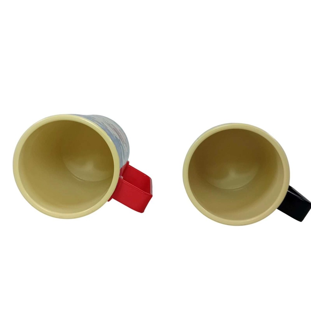 Set x2 Vintage Elandia Walt Disney Mickey Mouse Rotating Slider Mix Mug Plastic - Picture 7 of 10